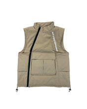 画像をギャラリービューアに読み込む, #NAGG DIAGONAL ZIP PUFFER VEST - BEIGE