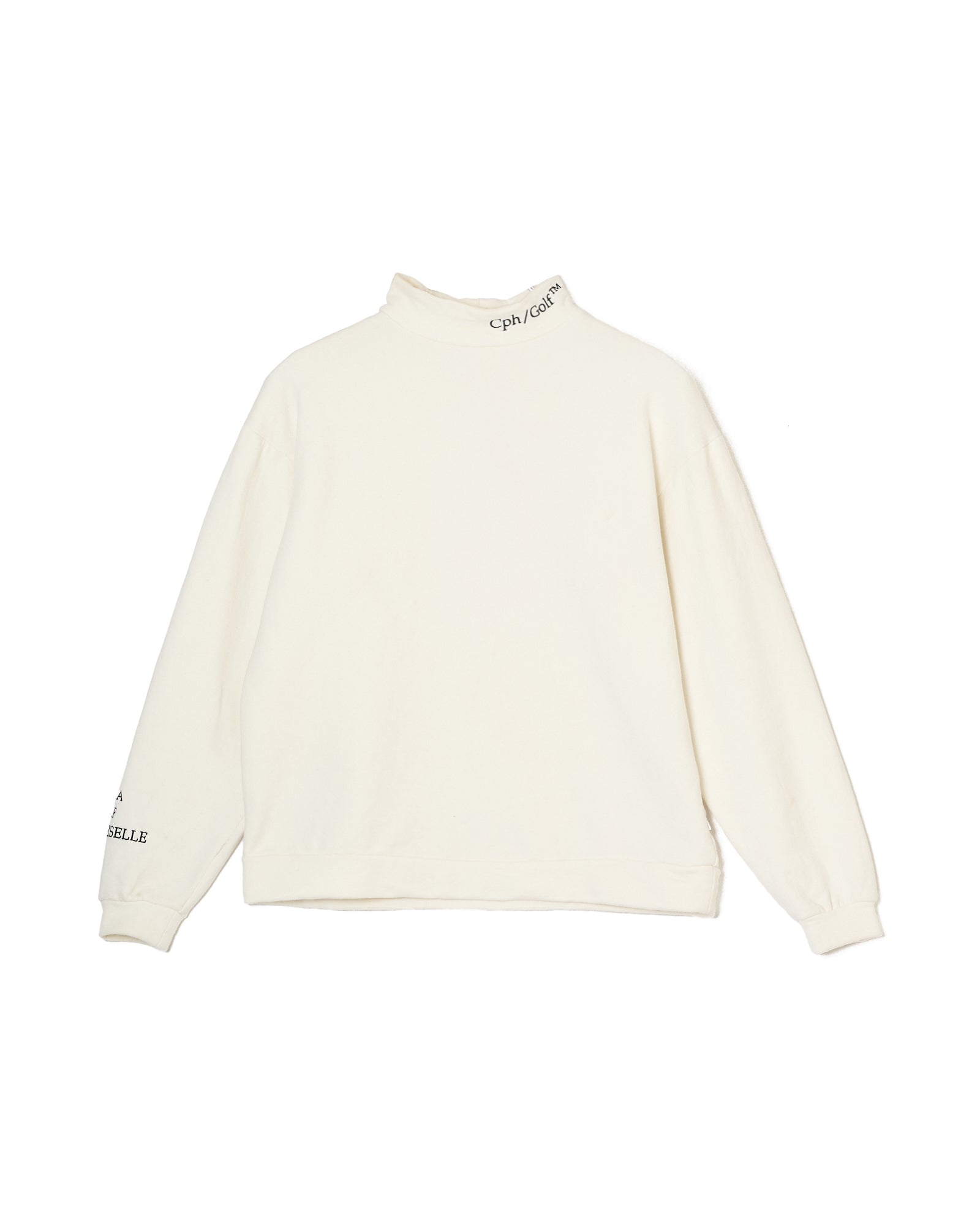 WOMEN] #DIGNIFIED LOGO WARM MOCK NECK L/S TEE - White – Mid 90s Club