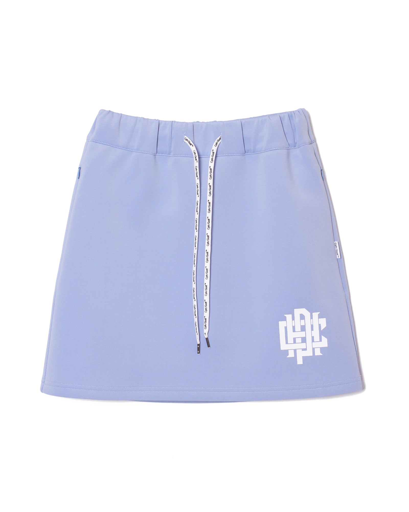 [WOMEN] #OVERLAP LOGO BALLOON SKIRT - SAX