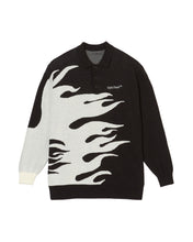 画像をギャラリービューアに読み込む, #HORIZONTAL FIRE KNIT POLO - BLACK