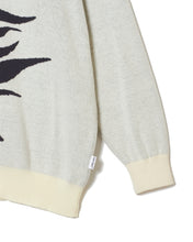 画像をギャラリービューアに読み込む, #HORIZONTAL FIRE KNIT POLO - CREAM