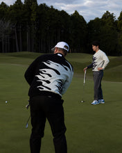 画像をギャラリービューアに読み込む, #HORIZONTAL FIRE KNIT POLO - BLACK