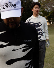 画像をギャラリービューアに読み込む, #HORIZONTAL FIRE KNIT POLO - BLACK