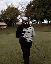 画像をギャラリービューアに読み込む, #HORIZONTAL FIRE KNIT POLO - BLACK