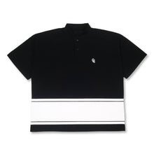 画像をギャラリービューアに読み込む, #HENRY NECK BIG STRIPE POLO - BLACK