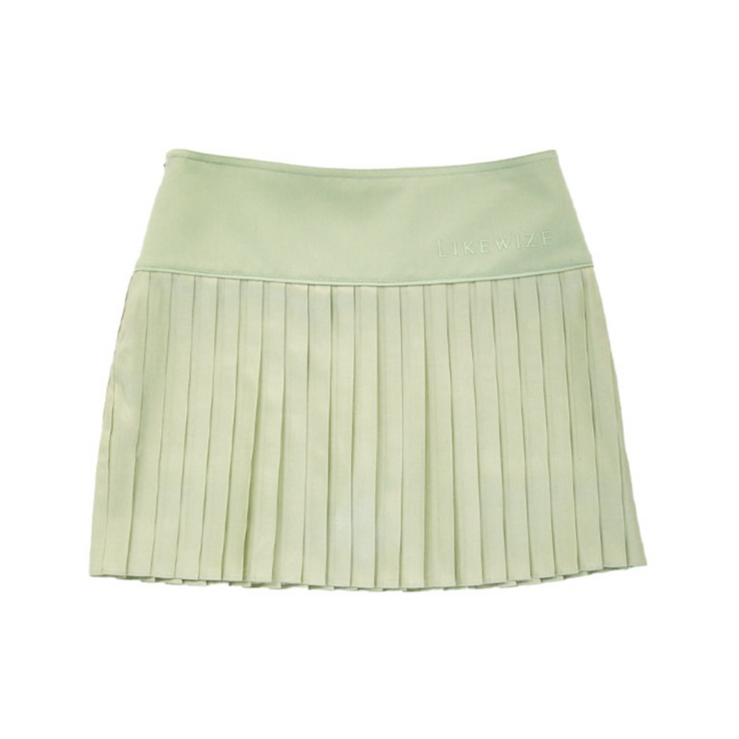 Shining Pleated Skirt - Green