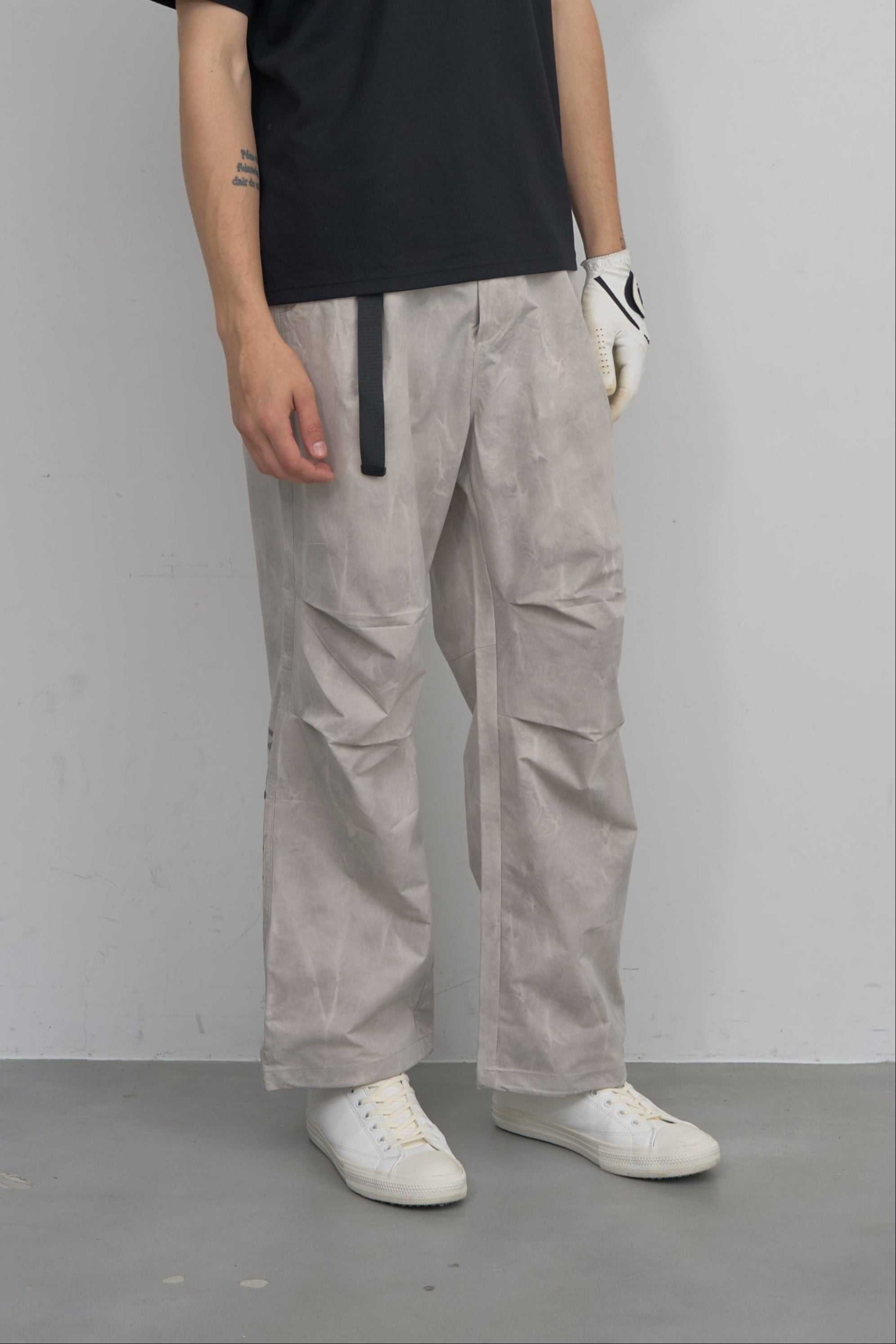 Adjustable Belt Tech Pants - Light Gray – Mid 90s Club