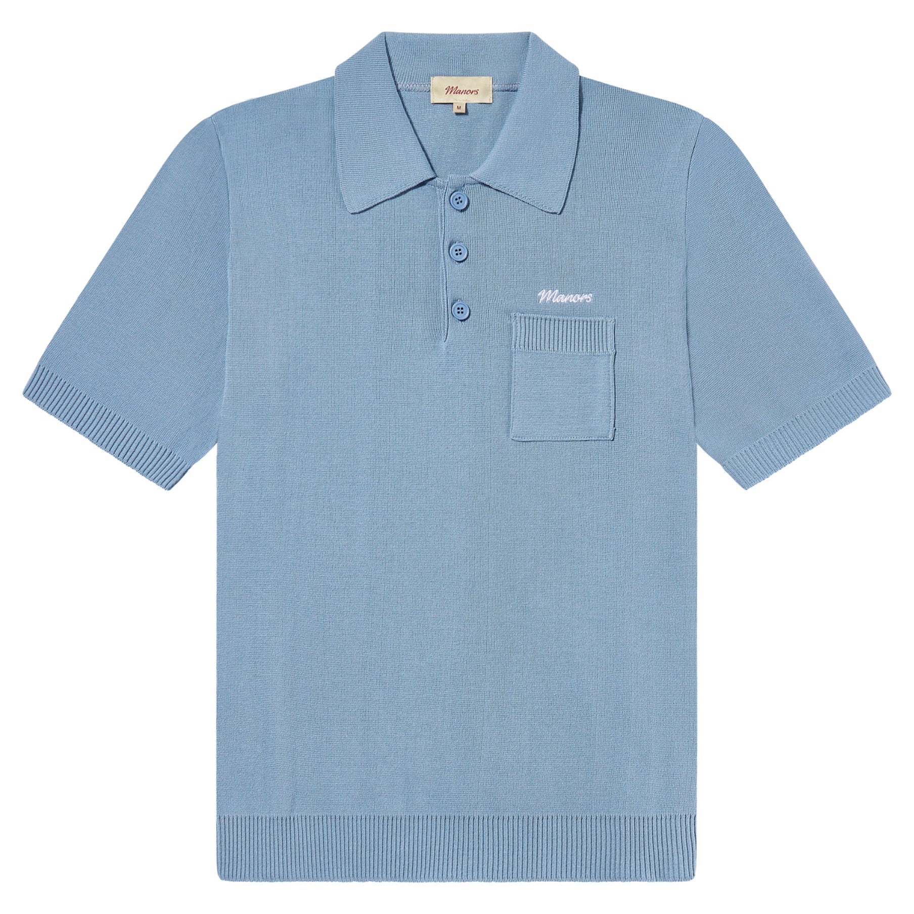 Knitted Polo - Light Blue