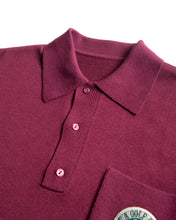 画像をギャラリービューアに読み込む, Club Jaquard LS Polo - Burgundy