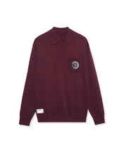 画像をギャラリービューアに読み込む, Club Jaquard LS Polo - Burgundy