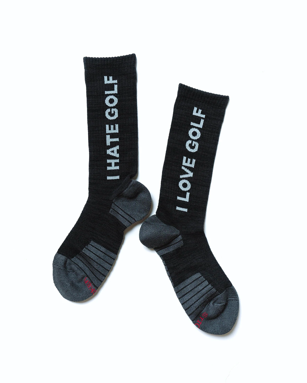 Grip Socks I HATE GOLF - Black Heather
