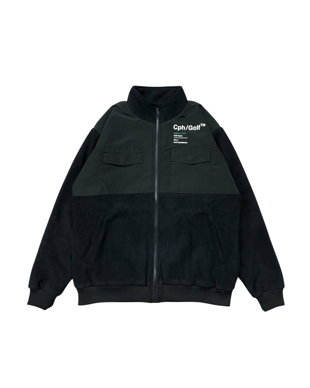 #TEC FLEECE ZIP UP BLOUSON - BLACK