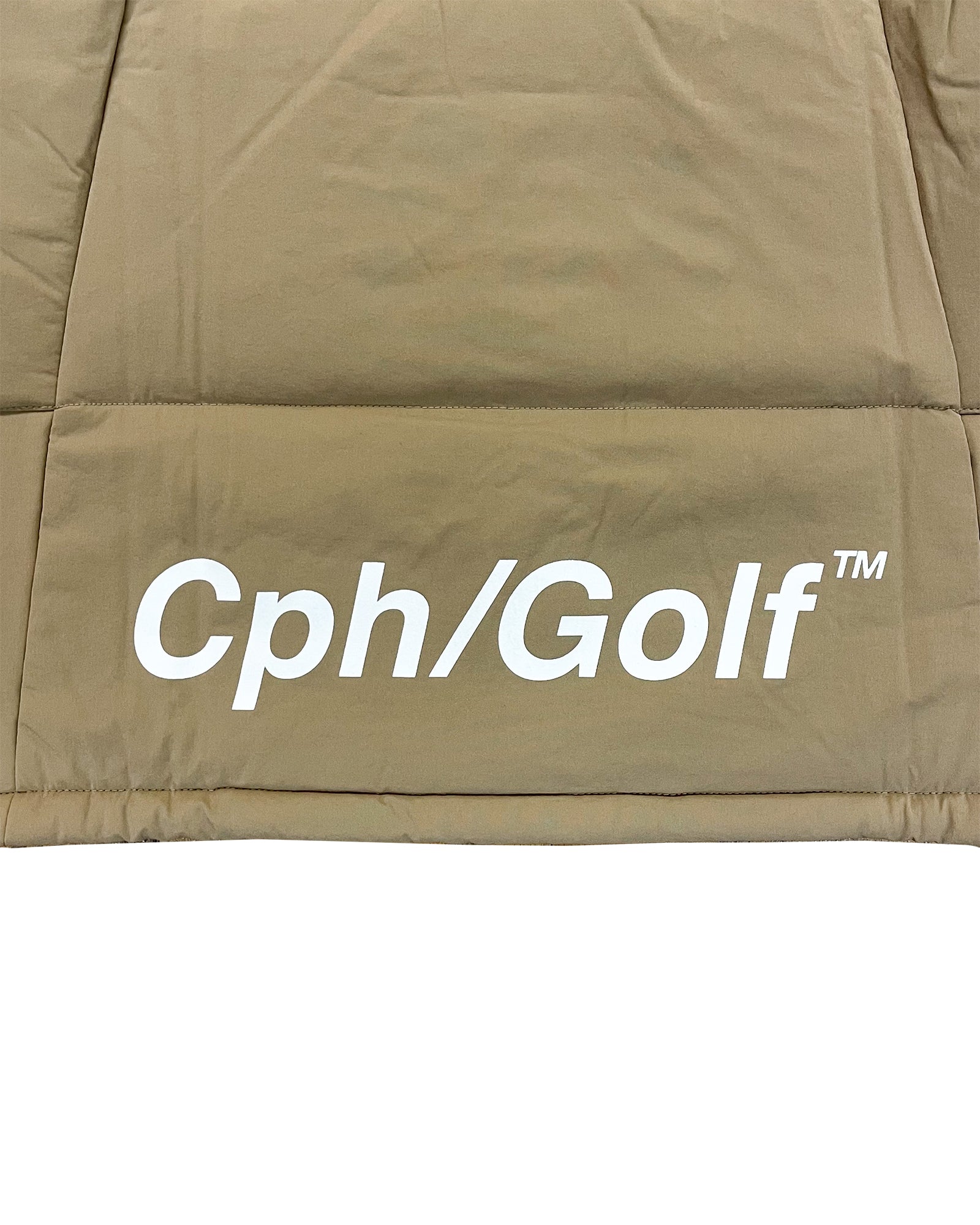 NAGG DIAGONAL ZIP PUFFER VEST - BEIGE – Mid 90s Club