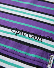画像をギャラリービューアに読み込む, SHELTECH® × Cph/Golf™️ #MULTI BORDERMOCK NECK S/S TEE - Purple
