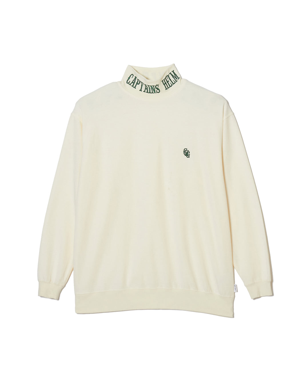 #CLUB TURTLE NECK LS TEE - White
