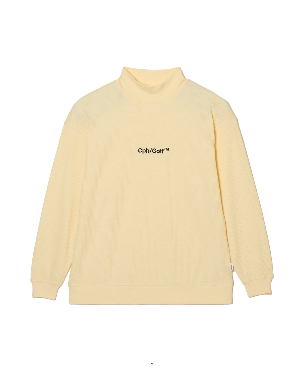 #THERMAL MOCK NECK LS TEE - WHITE