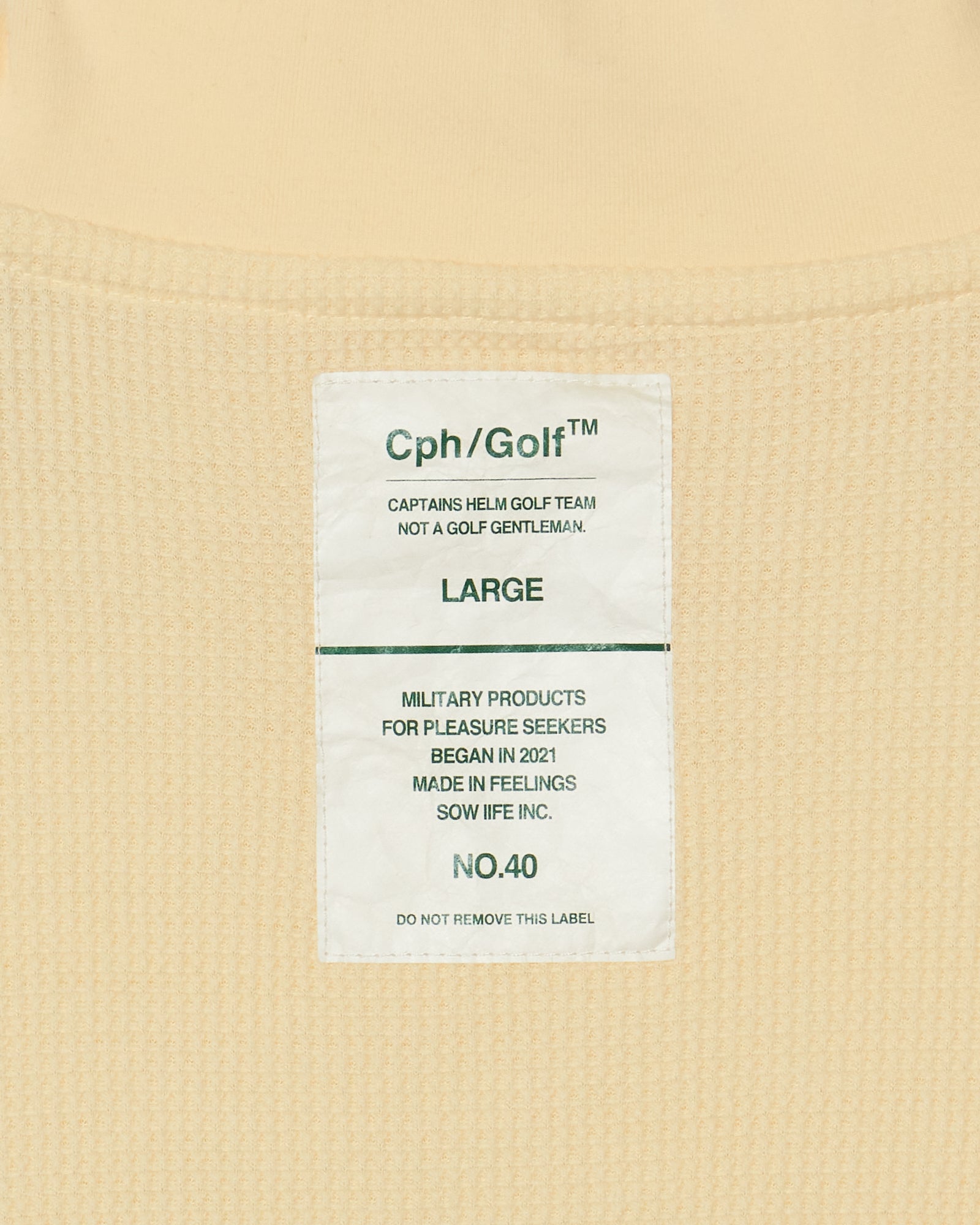 #THERMAL MOCK NECK LS TEE - WHITE