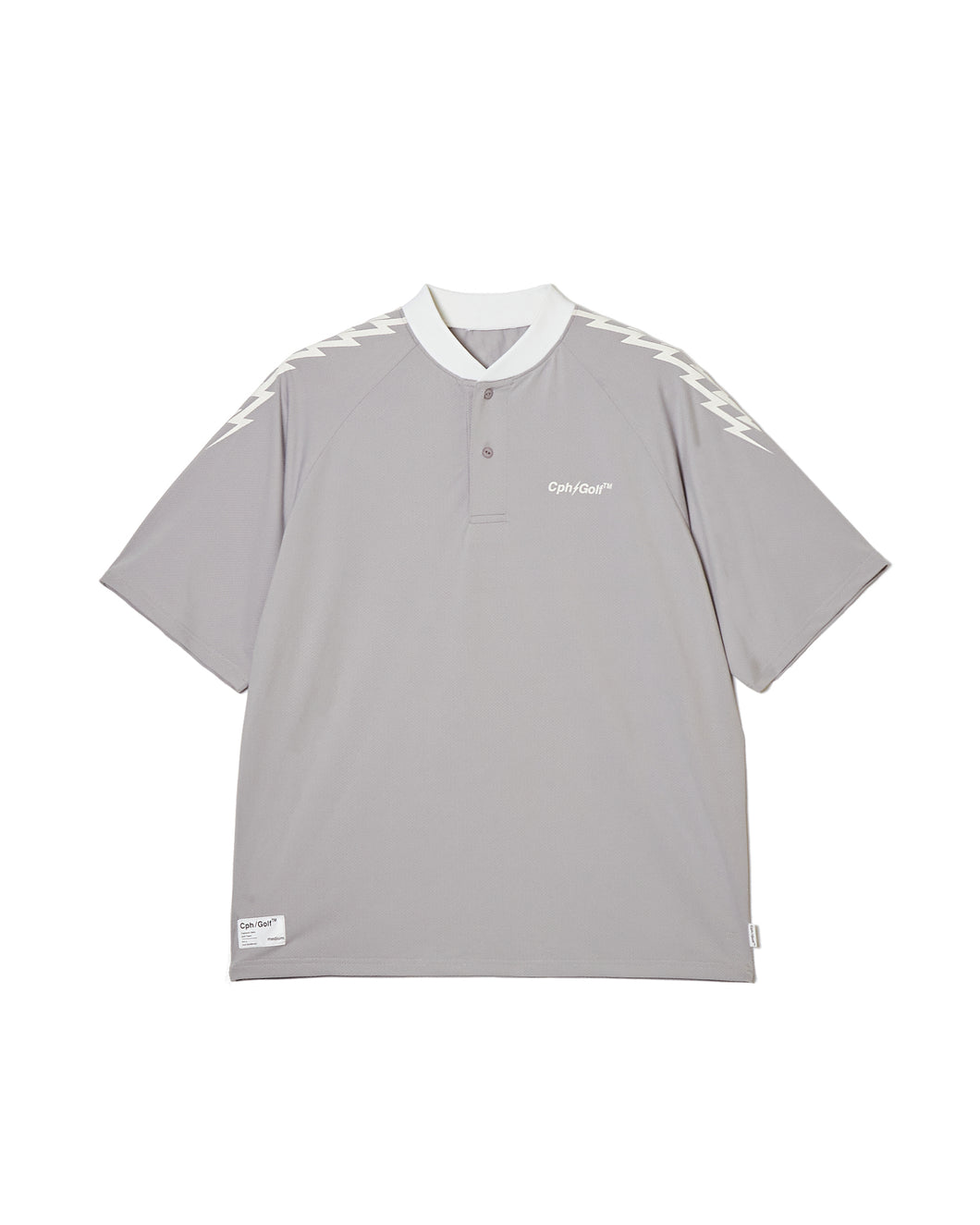 #THUNDER STRIPES HENRY POLO - GRAY