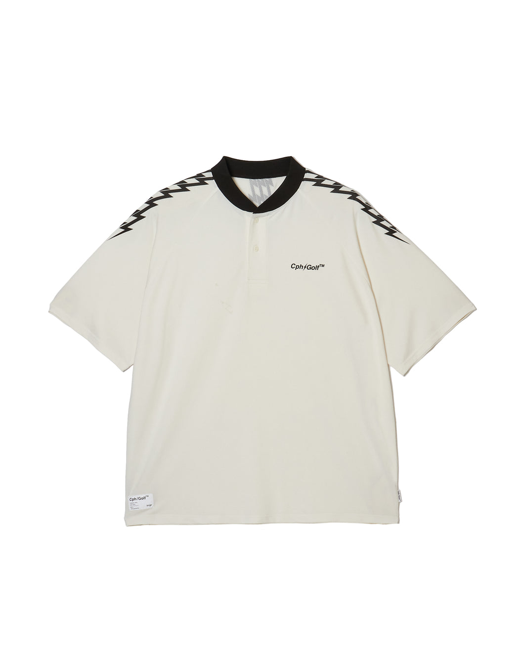 #THUNDER STRIPES HENRY POLO - WHITE