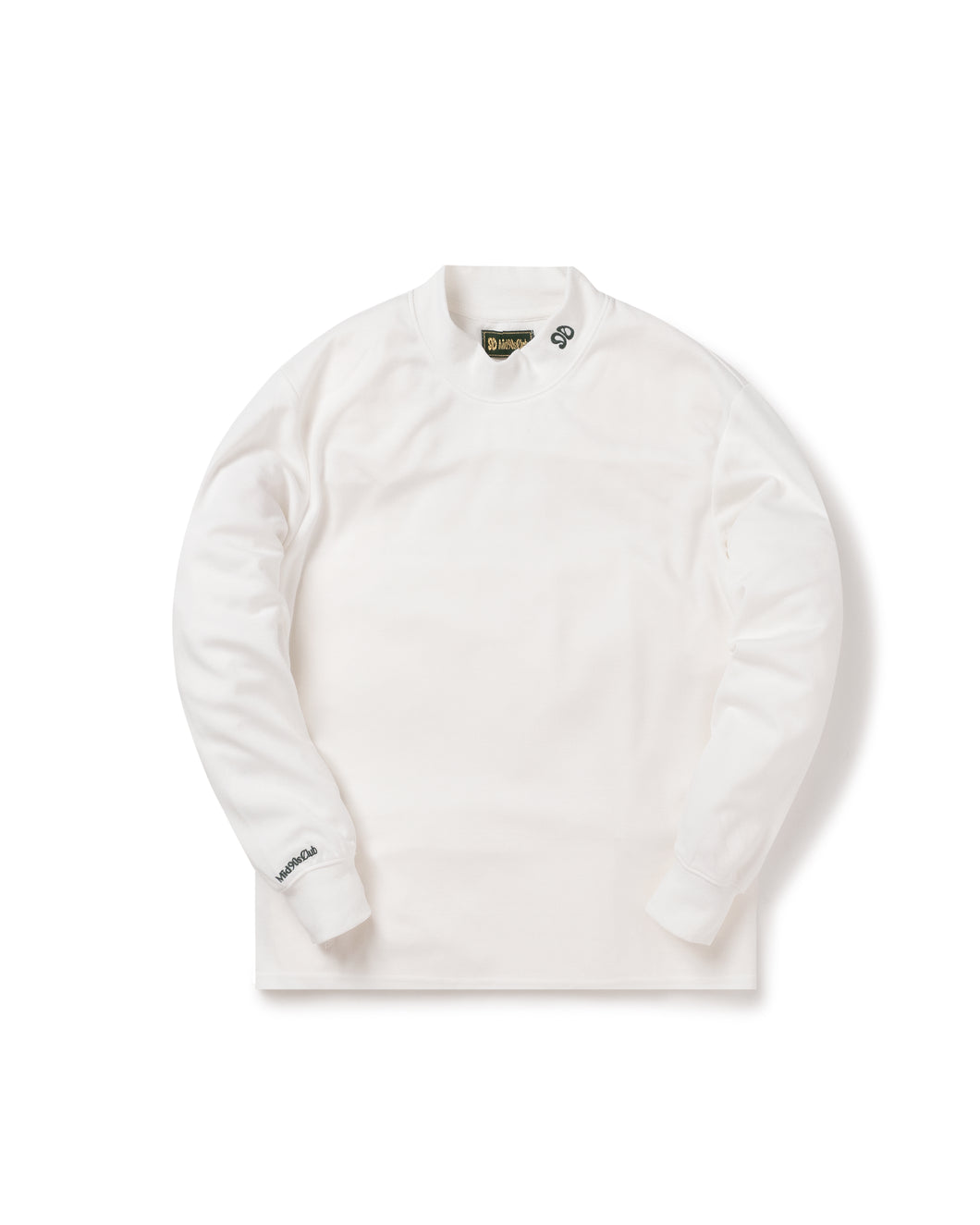 Simple Logo Mockneck - White