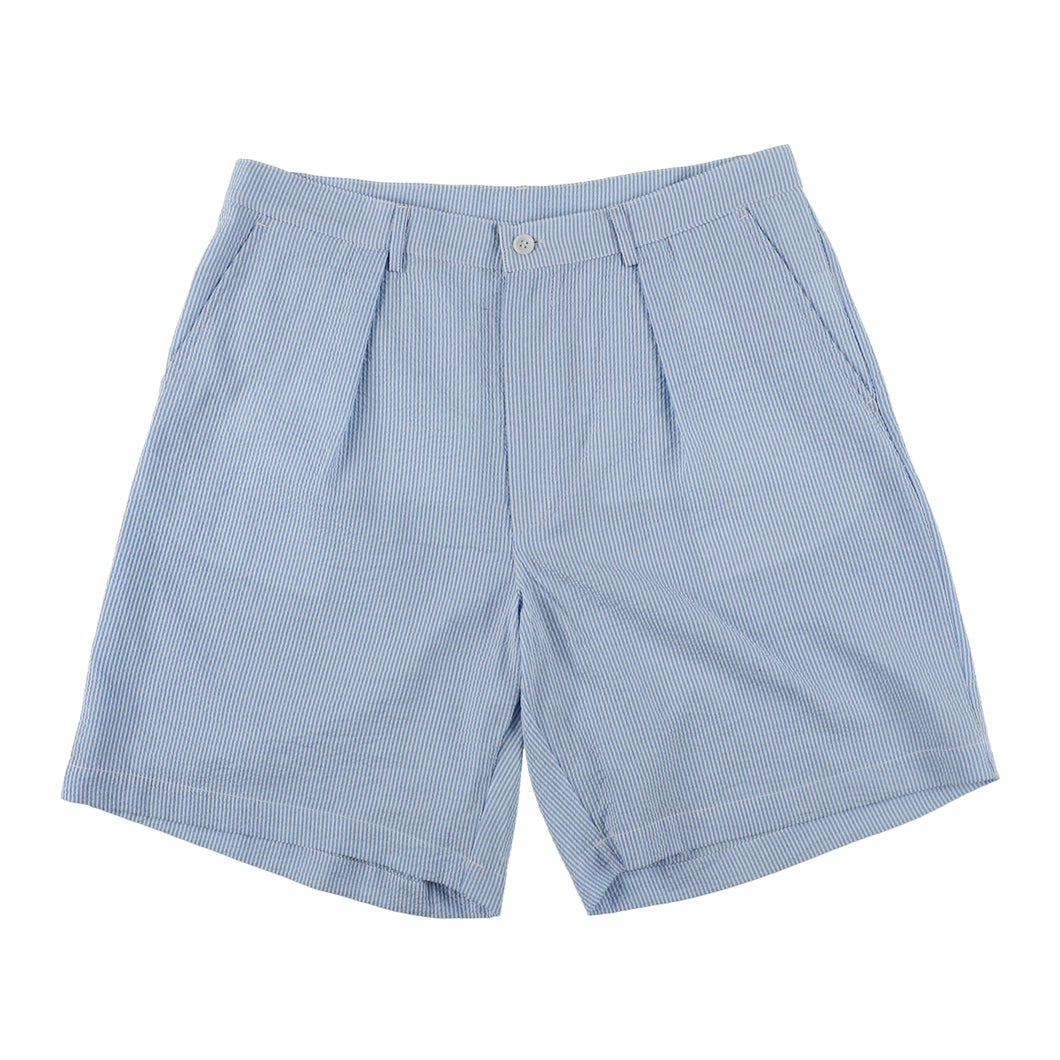 Pleats Shorts - Light Blue