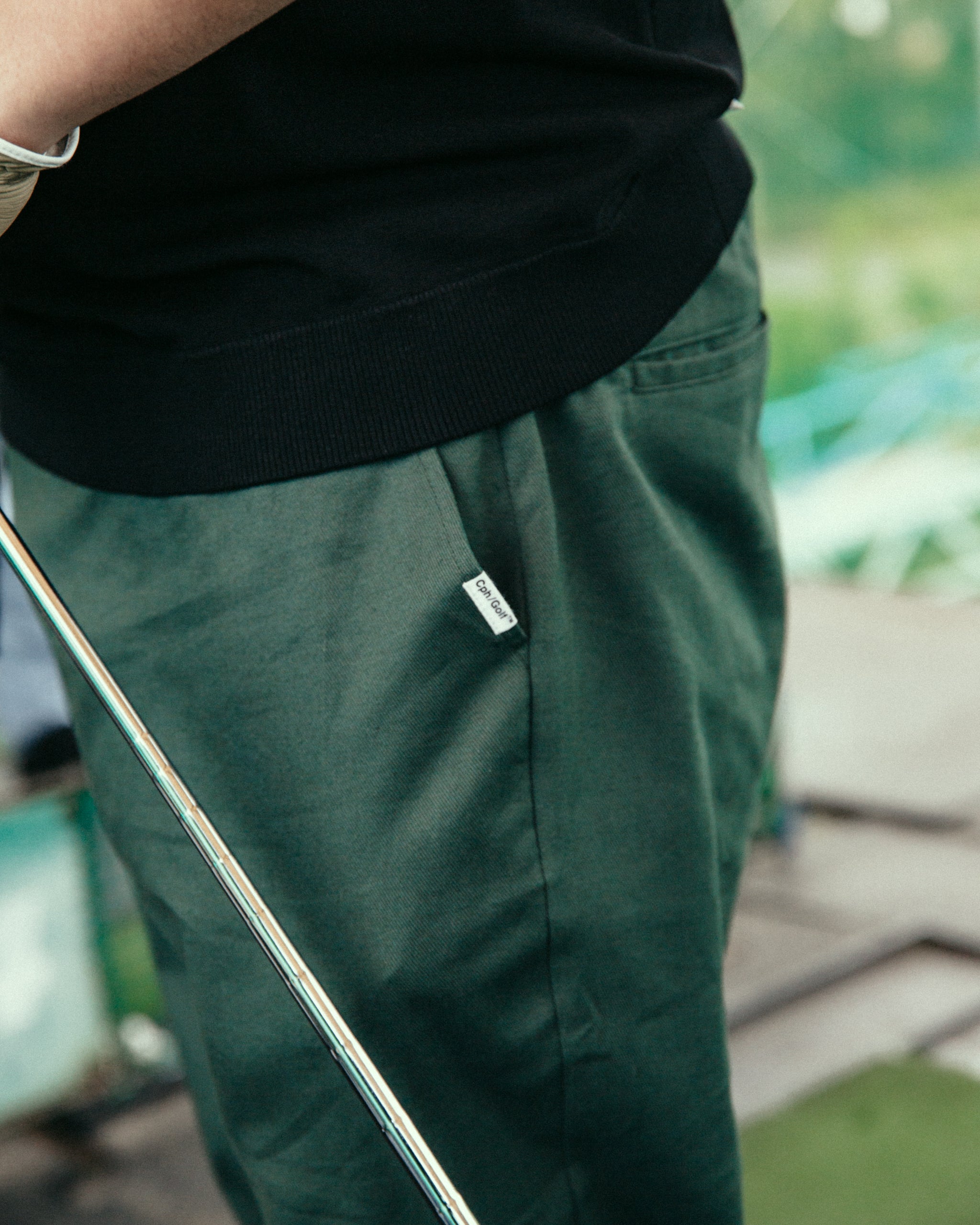 ADJUSTABLE CROPPED CHINO PANTS - GREEN – Mid 90s Club