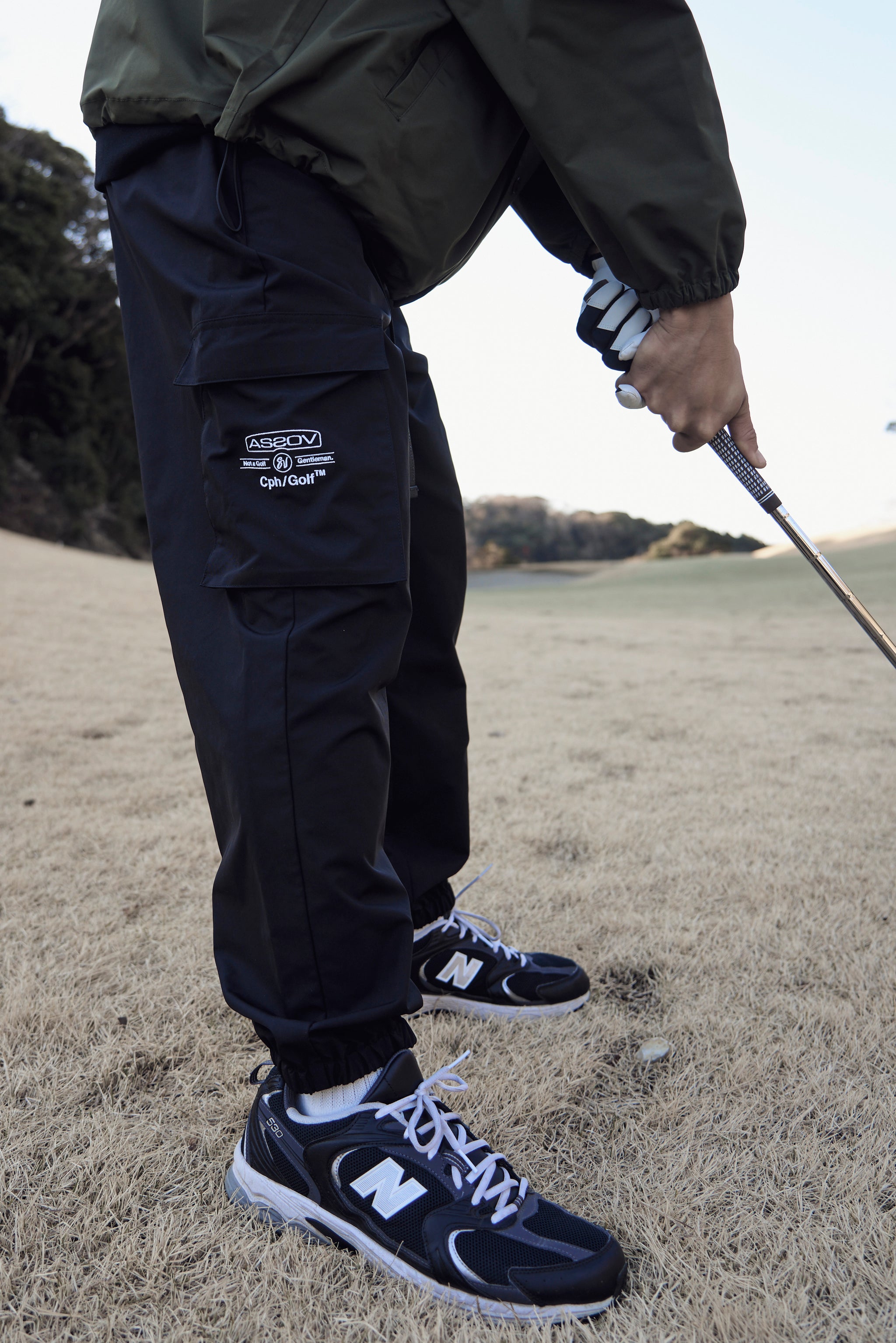 AS2OV × Cph/Golf ADJUSTABLE CARGO PANTS AS2OV × Cph/Golf™ #ADJUSTABLE CARGO PANTS - Black – Mid 90s Club