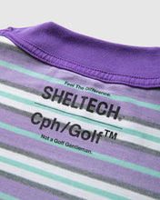画像をギャラリービューアに読み込む, SHELTECH® × Cph/Golf™️ #MULTI BORDERMOCK NECK S/S TEE - Purple
