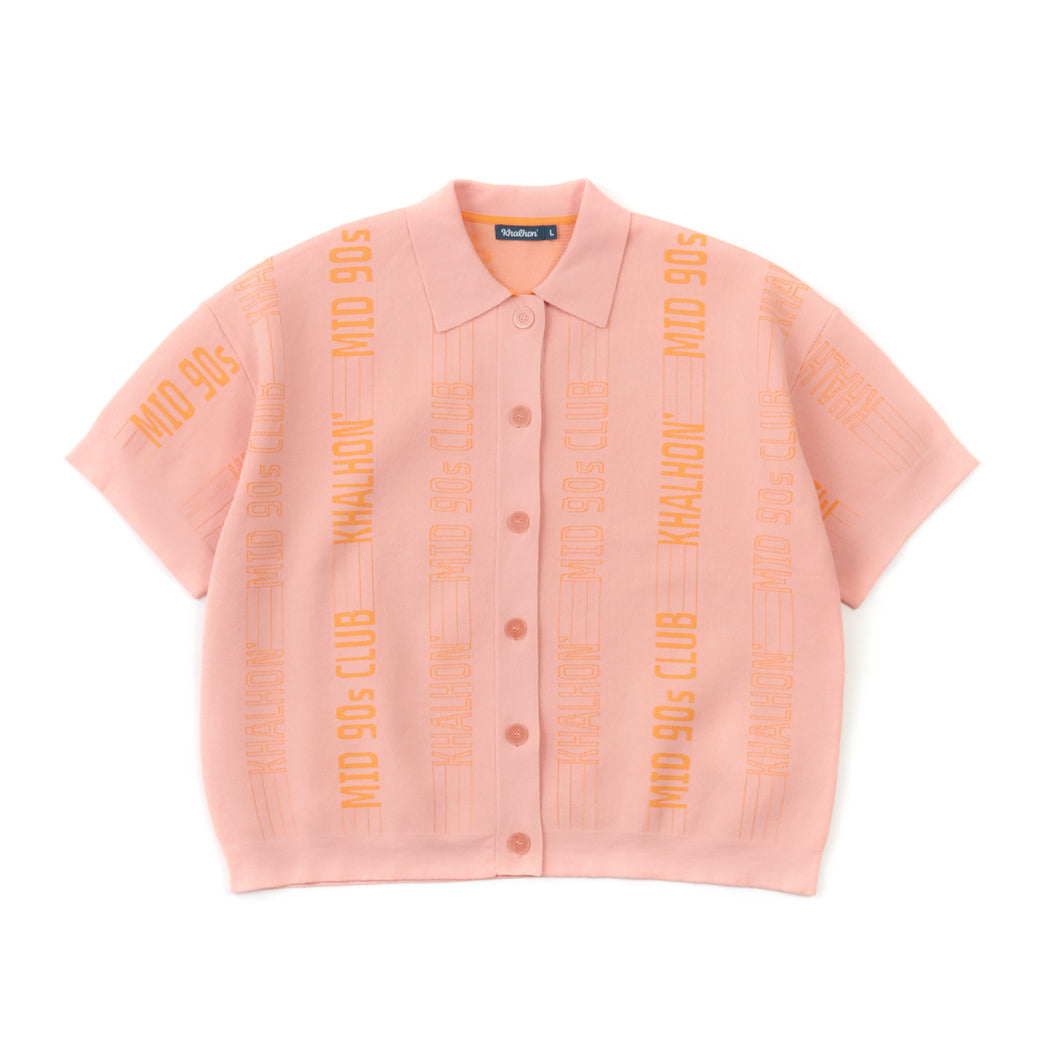 Khalhon' x Mid 90s Club LETTERING Shirt - Salmon Pink