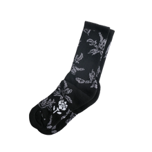 画像をギャラリービューアに読み込む, Jacquard Flower Crew Sock - Black
