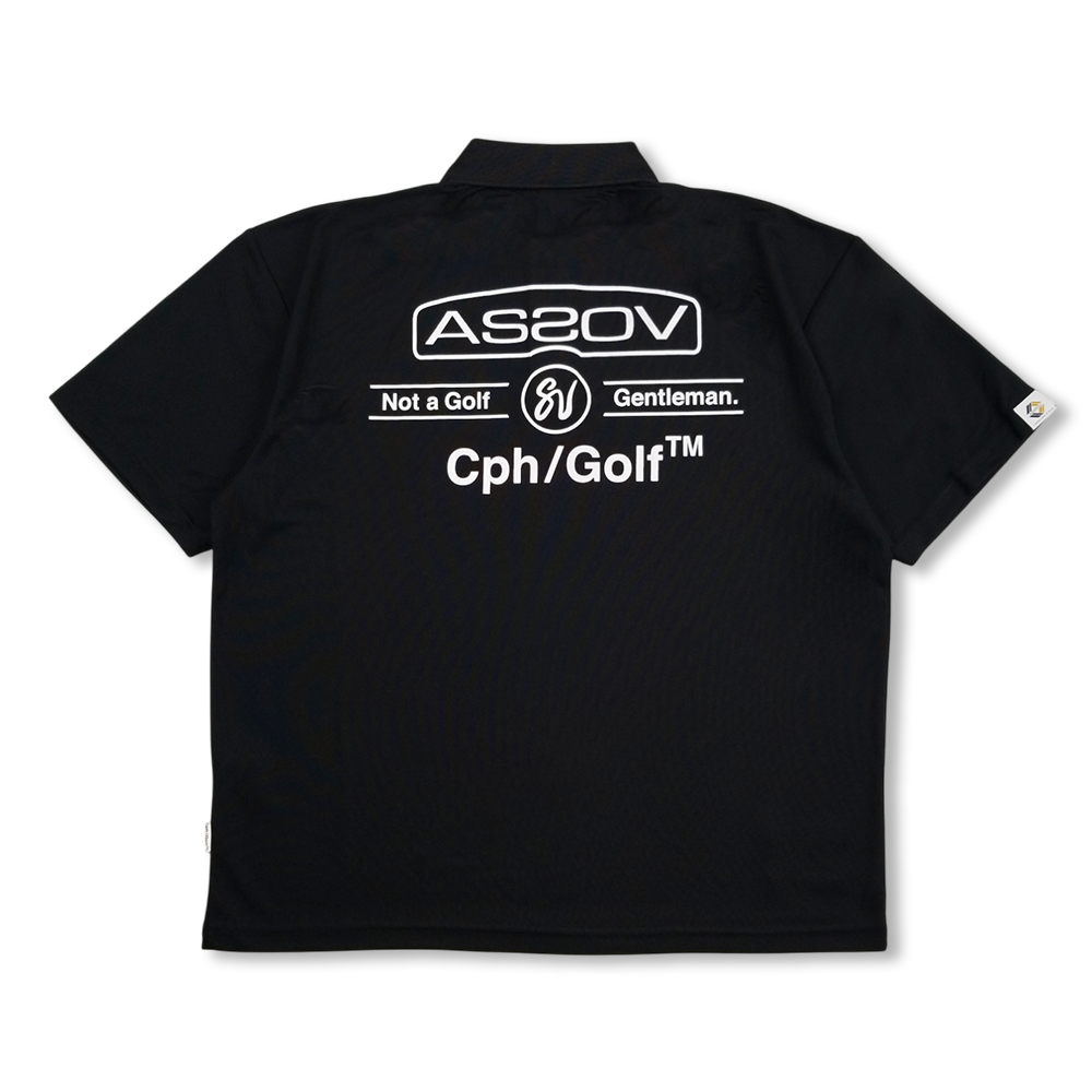 AS2OV × Cph/Golf™ #OVERSIZED S/S POLO - Black – Mid 90s Club