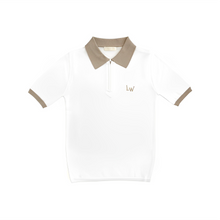 画像をギャラリービューアに読み込む, Collar Zip Up Knit -White
