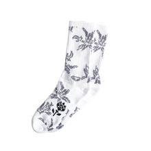 画像をギャラリービューアに読み込む, Jacquard Flower Crew Sock - White
