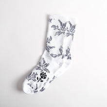 画像をギャラリービューアに読み込む, Jacquard Flower Crew Sock - White
