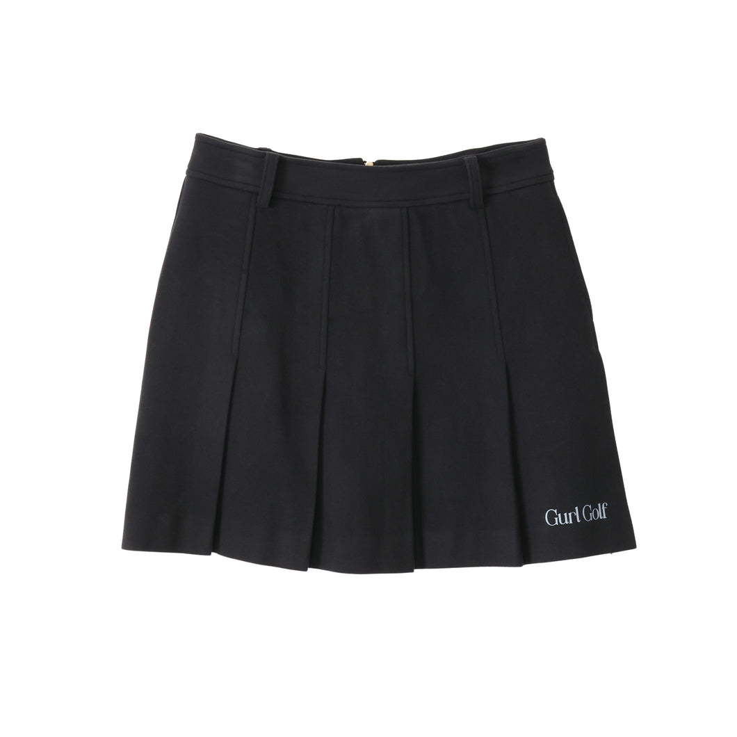 Pocket Pleated Skirt - Black