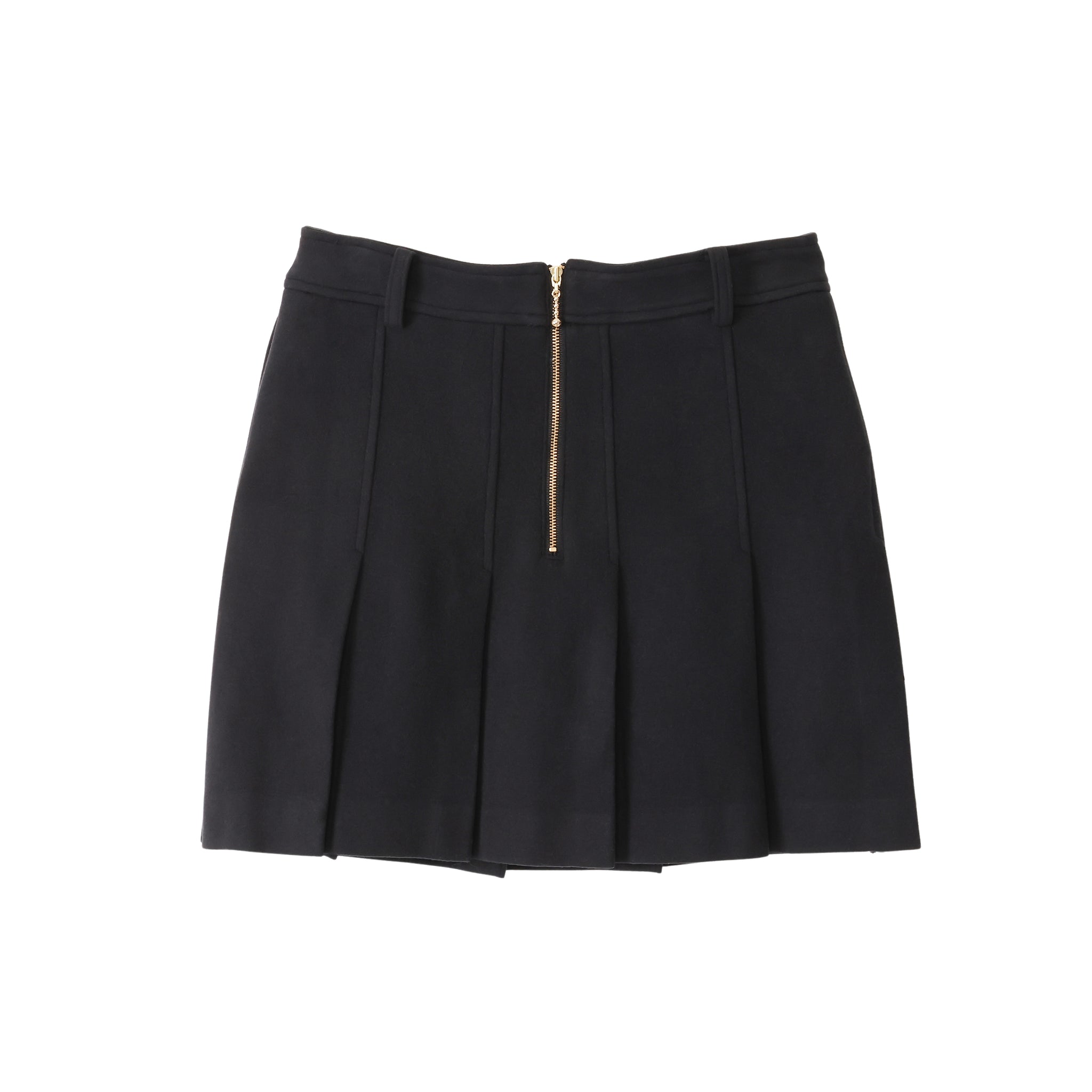 Pocket Pleated Skirt - Black