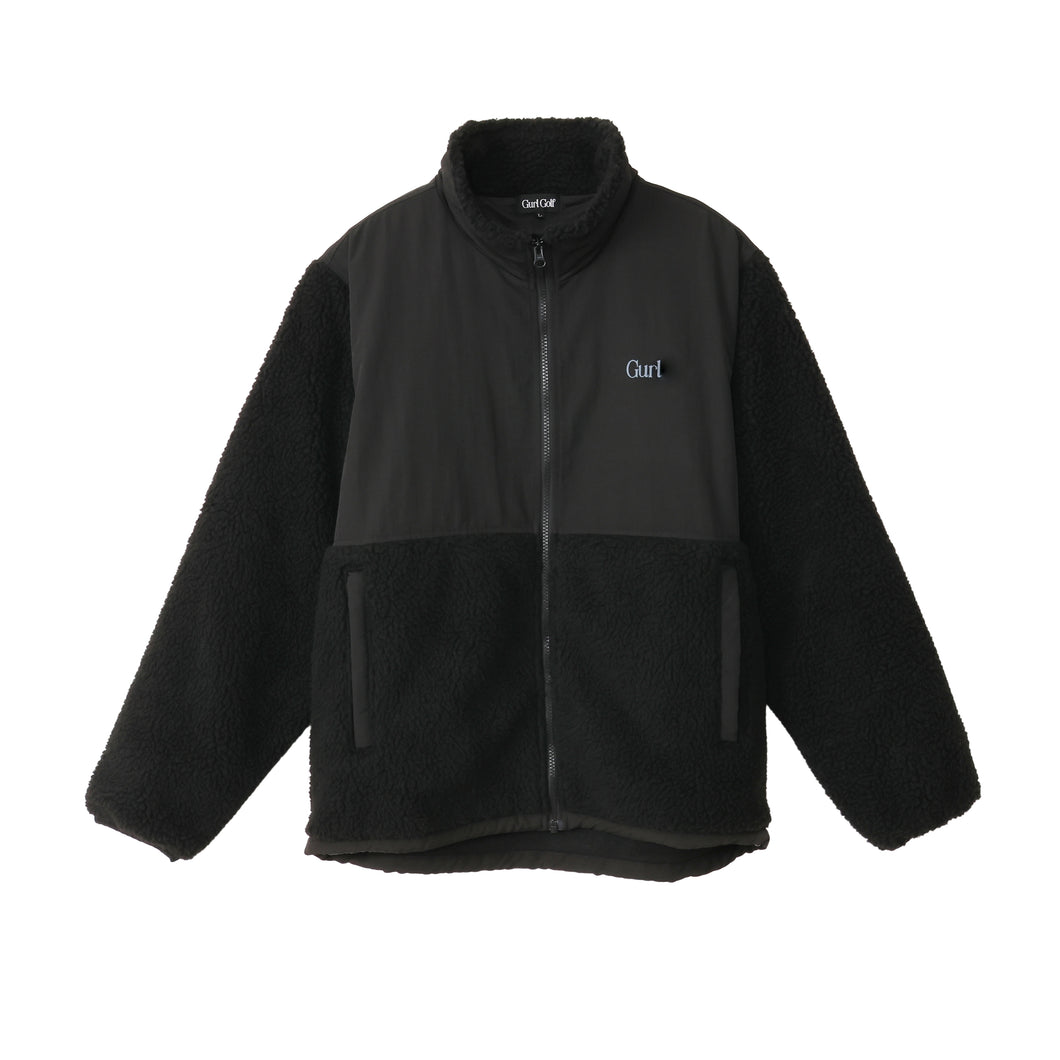 Unisex Boa Fleece Jacket - Black