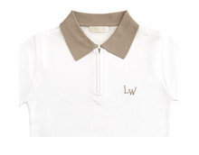 画像をギャラリービューアに読み込む, Collar Zip Up Knit -White
