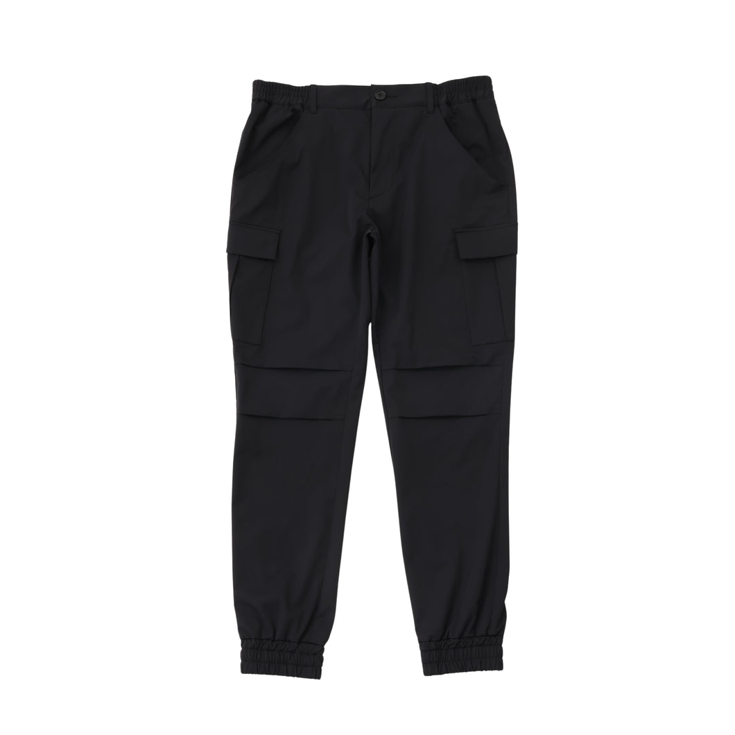 Stretched Cargo Jogger Pants - Black