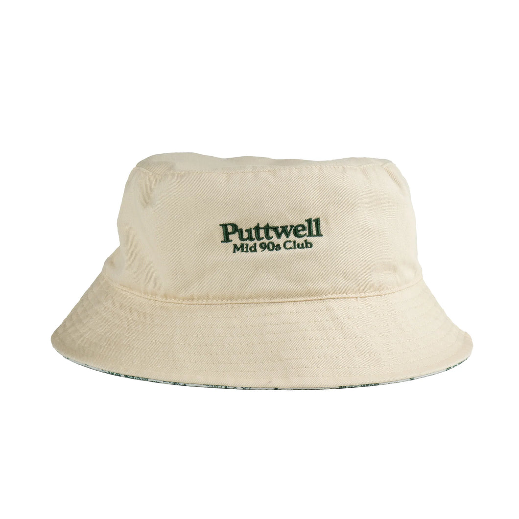 Mid 90s Club x Puttwell Paisley Reversible Bucket Hat - Off White
